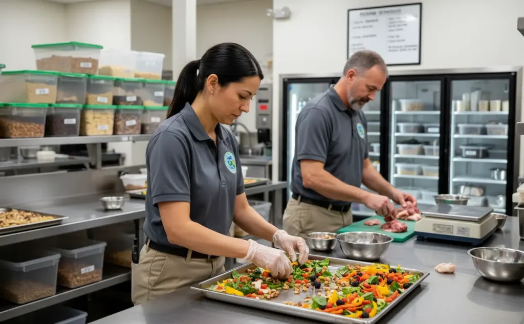 travailler dans un zoo prep repas