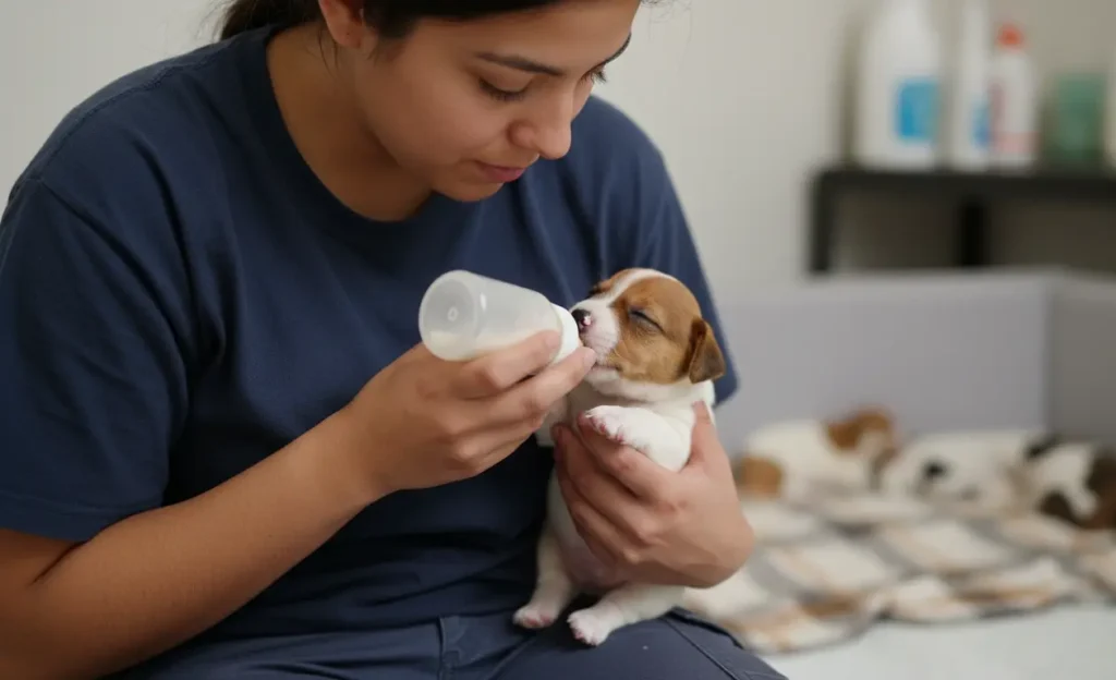 refuge pour animaux nourrir chiot