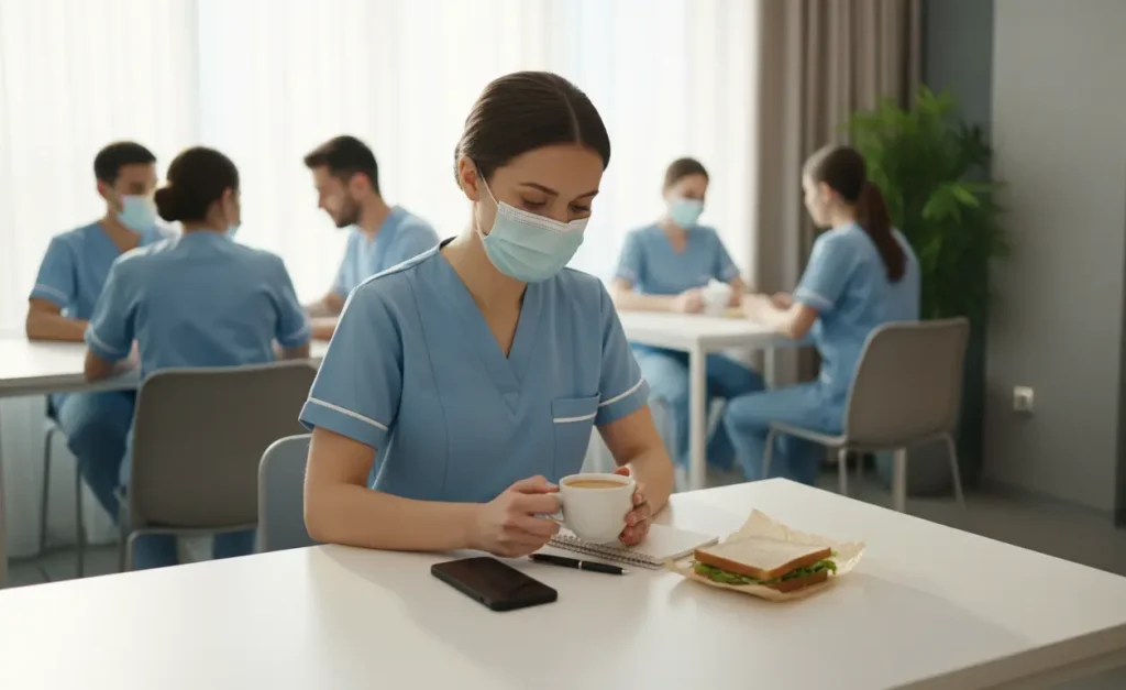 aide soignante pause dejeuner